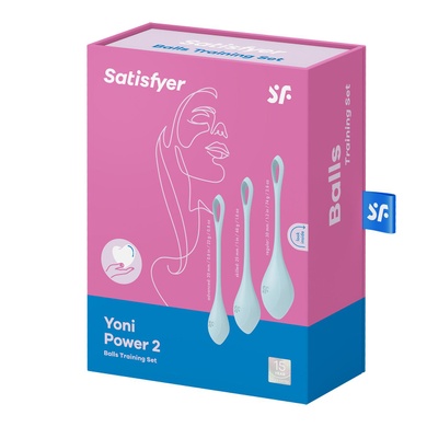 Набор йони бусин Satisfyer Yoni Power 2 Light Blue, диаметр 2-2,5-3см, вес 22-44-73гр SO5548 фото