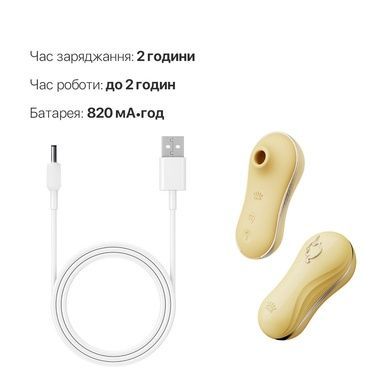 Набор 2в1 Zalo &mdash; UNICORN Yellow, виброяйцо + вакуумный стимулятор SO6686 фото