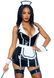 Leg Avenue Vinyl Naughty Maid S Black/Whirte SO7994 фото 1