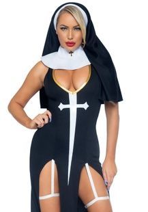 Leg Avenue Sultry Sinner S Black/White SO7995 фото