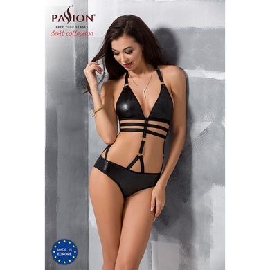 Боди монокини под латекс LAMIS BODY black L/XL - Passion Exclusive PS24801 фото