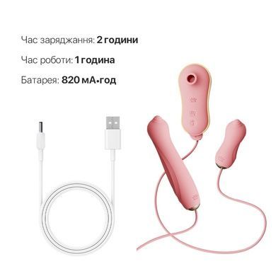Набор 3в1 Zalo &mdash; UNICORN Set Pink, виброяйцо, пульсатор, вакуумный стимулятор SO6687 фото