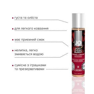 Смазка на водной основе System JO H2O &mdash; Cherry Burst (30 мл) без сахара, растительный глицерин SO1467 фото