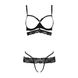 Комплект белья SARIA SET OpenBra black L/XL - Passion Exclusive: стрэпы: откртый лиф, стринги PS25001 фото 5