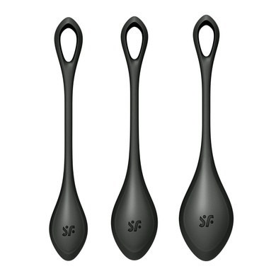 Набор йони бусин Satisfyer Yoni Power 2 Black, диаметр 2-2,5-3см, масса 22-44-73 г SO5550 фото