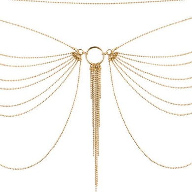 Цепочка на трусики или лиф Bijoux Indiscrets MAGNIFIQUE Waist Chain - Gold, украшение на тело SO2660 фото