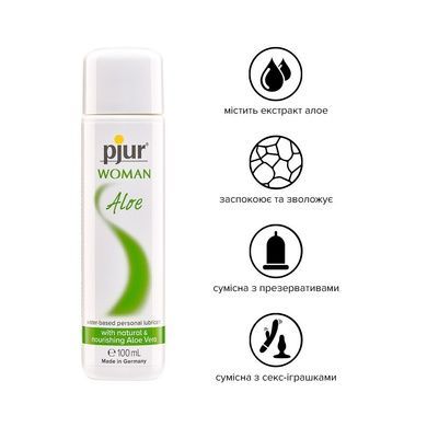 Лубрикант на водной основе pjur Woman Aloe 100 мл с экстрактом алоэ, увлажняющий, без парабенов PJ13320 фото