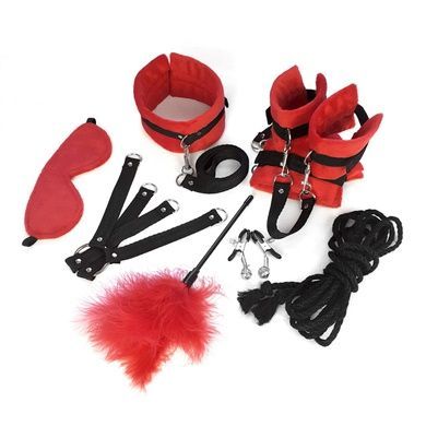 Набір БДСМ Art of Sex - Soft Touch BDSM Set, 9 предметів, Червоний SO6599 фото