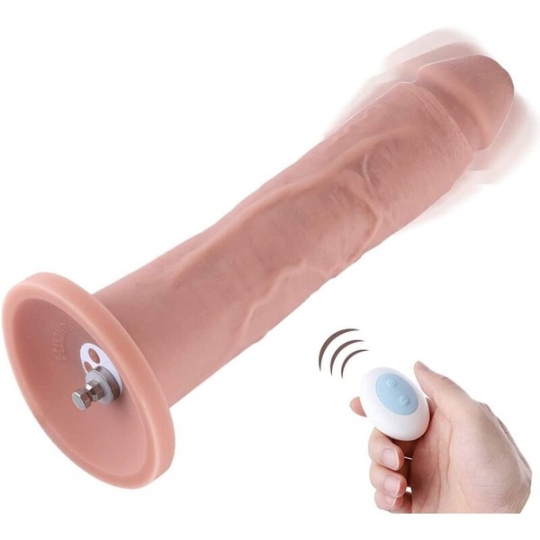 Фалоімітатор 10.2″ з вібрацією для секс-машин Hismith Silicone Dildo with Vibe, знімний конектор Kli SO6211 фото