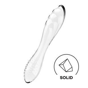 Двосторонній скляний дилдо Satisfyer Dazzling Crystal 1 Transparent, дуже міцний, без стопера SO8785 фото
