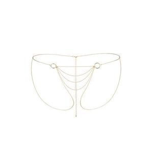 Цепочка-трусики Bijoux Indiscrets Magnifique Bikini Chain &ndash; Gold, украшение для тела SO2662 фото