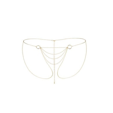 Цепочка-трусики Bijoux Indiscrets Magnifique Bikini Chain – Gold, украшение для тела SO2662 фото