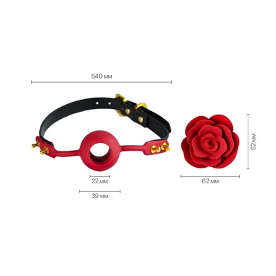 Роскошный кляп в виде розы Zalo - Rose Ball Gag, двойное использование SO6690 фото