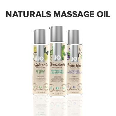 Массажное масло System JO &ndash; Naturals Massage Oil &ndash; Peppermint & Eucalyptus с натуральными эфирными м SO6166 фото