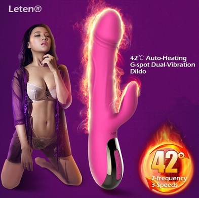 Вибратор-пульсатор Leten Automatical Thrusting Vibrator с подогревом, перезаряжаемый, 10 режимов SO2128 фото