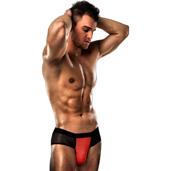 Мужские трусики с красным гульфиком Passion 007 THONG red XXL/XXXL PSM0079 фото