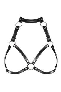 Портупея на груди Obsessive A740 harness black O/S, штучна шкіра SO7853 фото