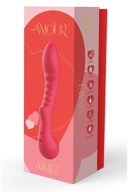 Вібратор рельєфний для точки G Dream Toys Amour Aimee, червоний DT22165 фото