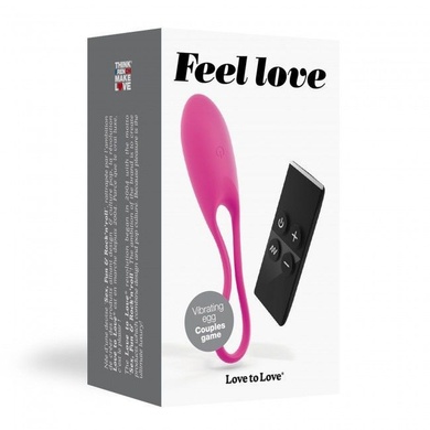 Віброяйце Love To Love Feel Love Pink з пультом ДУ та регулюванням інтенсивності SO3087 фото