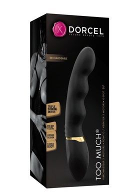 Вібратор ультрастимулюючий Dorcel Too Much Rechargeable Black, гнучкий і потужний, 3 вібромотори SO3088 фото