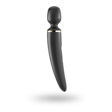 Вибромассажер Satisfyer Wand-er Woman (Black/Gold), водонепроницаемый, мощный, размер XXL SO3456 фото