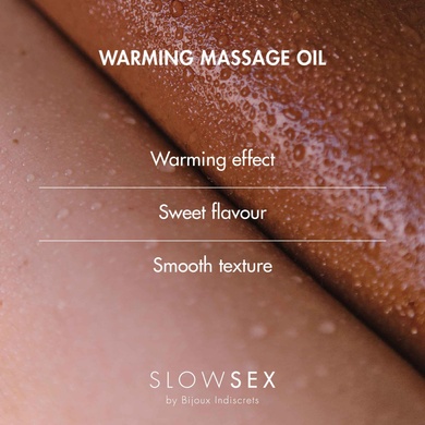 Разогревающее съедобное массажное масло Bijoux Indiscrets Slow Sex Warming massage oil SO5906 фото