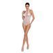 Бодистокинг с декольте Passion BS088 white, имитация корсетной шнуровки SO6384 фото 3