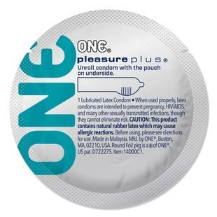 Презерватив ONE Pleasure Plus, 1 шт, з ребристою ділянкою на кінці, з мастилом SX0762 фото