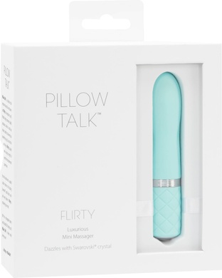 Розкішний вібратор PILLOW TALK - Flirty Pink з кристалом Сваровські, гнучка голівка SO2726 фото