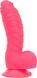 Ребристий фалоімітатор на присосці ADDICTION &mdash; Tom 7&Prime; Dildo With Balls &mdash; Pink, віброкуля в подарунок SO5585 фото 1