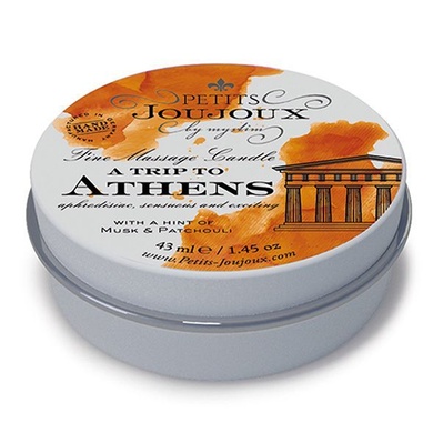 Масажна свічка Petits Joujoux - Athens - Musk and Patchouli (43 мл) з афродизіаками SO3169 фото