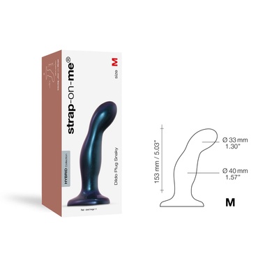 Дилдо Strap-On-Me DILDO PLUG SNAKY METALLIC BLUE - M SO6825 фото