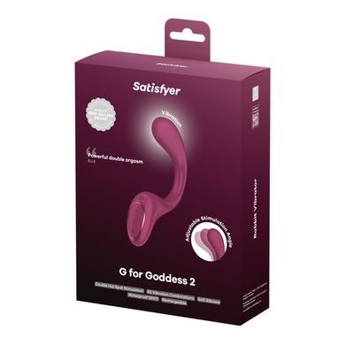Вагінально-кліторальний вібратор Satisfyer G for Goddess 2 Wine Red, 2 мотори SX3260 фото