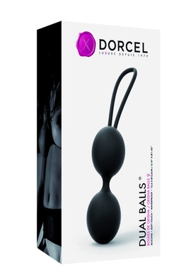 Вагинальные шарики Dorcel Dual Balls Black, диаметр 3,6см, вес 55гр SO3089 фото