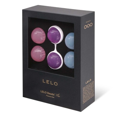 Набір вагінальних кульок LELO Beads Plus, діаметр 3,5 см, змінне навантаження 2х28, 2х37 та 2х60 г SO8084 фото