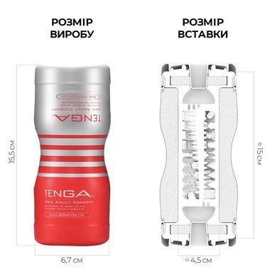 Мастурбатор Tenga Dual Feel Cup двосторонній, із двома незалежними каналами SO4548 фото