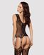 Бодістокінг Obsessive Bodystocking F221 S/M/L, силуетний малюнок з квітковими мотивами, імітація пан SO7228 фото 2