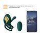 Смарт-эрекционное кольцо Zalo BAYEK Turquoise Green, двойное с вводимой частью, пульт ДУ SO6644 фото 2