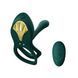 Смарт-эрекционное кольцо Zalo BAYEK Turquoise Green, двойное с вводимой частью, пульт ДУ SO6644 фото 1