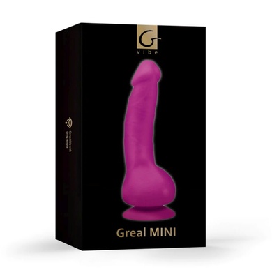 Вибратор реалистичный на присоске Greal Mini Gvibe, фиолетовый, 18 х 3 см FT10646 фото