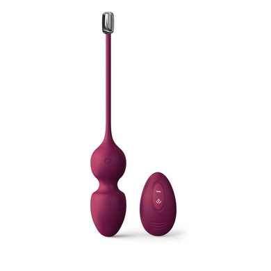 Вагинальные шарики Dorcel LOVE BALLS PLUM, вибрации и движения внутреннего шарика, пульт ДУ SO7388 фото