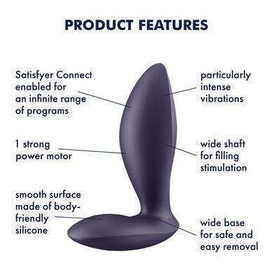Анальна смарт-пробка з вібрацією Satisfyer Power Plug, дуже потужна SO8678 фото