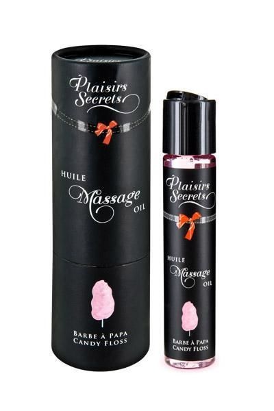 Масажна олія Plaisirs secrets Candy Floss (59 мл) з афродизіаками, їстівна, подарункове паковання SO1851 фото