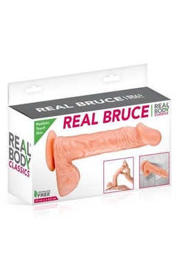 Фалоімітатор Real Body — Real Bruce Flesh, TPE, діаметр 4,2 см SO1895 фото