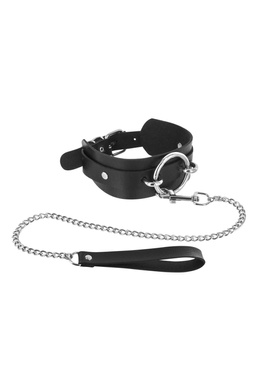 Ошейник с большим кольцом и с поводком Fetish Tentation Ring and Leash SO3731 фото