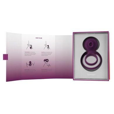 Двойное эрекционное кольцо с вибрацией Svakom Tammy Violet SO4853 фото