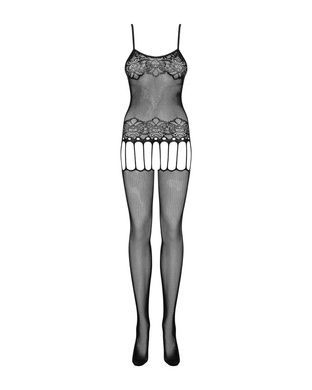 Бодистокинг Obsessive Bodystocking F235 S/M/L, тонкие подвязки, нежный декор, сеточка SO7231 фото