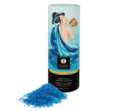 Пенящаяся соль для ванны Shunga Dead Sea salt Oriental Crystals — Ocean Temptations (500 г), соль Ме SO6894 фото