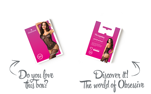 Бодистокинг Obsessive Bodystocking F235 S/M/L, тонкие подвязки, нежный декор, сеточка SO7231 фото
