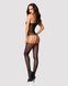 Бодистокинг Obsessive Bodystocking F235 S/M/L, тонкие подвязки, нежный декор, сеточка SO7231 фото 3